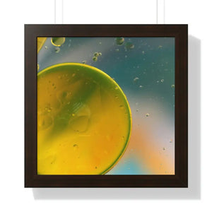 Framed Horizontal Poster Abstract Circles Bold Modern Art by Dipaliz - 16″ x / Walnut - Posters Prints & Visual Artwork