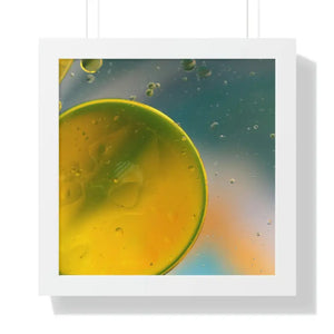 Framed Horizontal Poster Abstract Circles Bold Modern Art by Dipaliz - 16″ x / White - Posters Prints & Visual Artwork