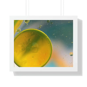 Framed Horizontal Poster Abstract Circles Bold Modern Art by Dipaliz - 20’’ x 16’’ / White - Posters Prints & Visual