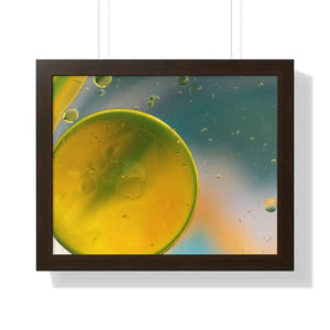 Framed Horizontal Poster Abstract Circles Bold Modern Art by Dipaliz - 20’’ x 16’’ / Walnut - Posters Prints & Visual