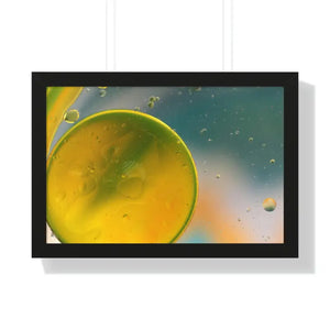Framed Horizontal Poster Abstract Circles Bold Modern Art by Dipaliz - 24″ x 16″ / Black - Posters Prints & Visual
