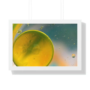 Framed Horizontal Poster Abstract Circles Bold Modern Art by Dipaliz - 24″ x 16″ / White - Posters Prints & Visual