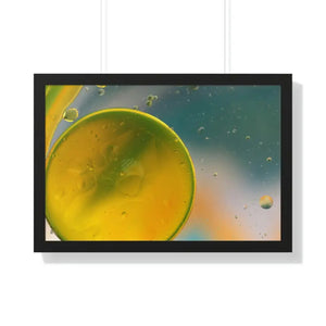 Framed Horizontal Poster Abstract Circles Bold Modern Art by Dipaliz - 30’’ x 20’’ / Black - Posters Prints & Visual