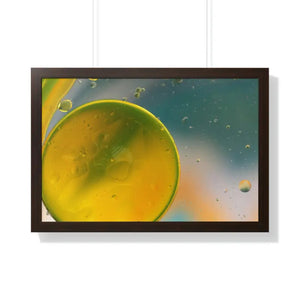 Framed Horizontal Poster Abstract Circles Bold Modern Art by Dipaliz - 30’’ x 20’’ / White - Posters Prints & Visual