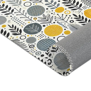 Bohemian Area Rug – Yellow Geometric Patterns - Dipaliz - Rugs