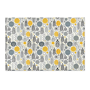 Bohemian Area Rug – Yellow Geometric Patterns - Dipaliz - Rugs