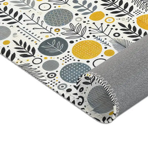 Bohemian Area Rug Yellow Geometric Patterns Modern Style Dipaliz - Rugs