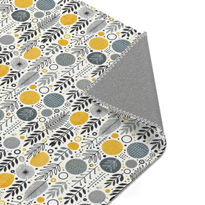 Bohemian Area Rug Yellow Geometric Patterns Modern Style Dipaliz - Rugs