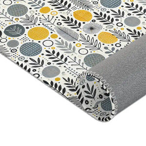 Bohemian Area Rug Yellow Geometric Patterns Modern Style Dipaliz - Rugs