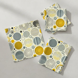 Modern Circle Design Napkins – Vibrant Table Decor - Dipaliz - Cloth