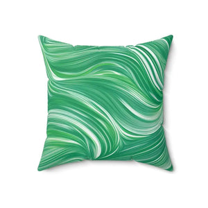 Polyester Square Pillow Abstract Wavy Pattern Comfort Style Dipaliz - 18’’ × - Throw Pillows