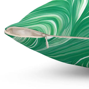 Polyester Square Pillow Abstract Wavy Pattern Comfort Style Dipaliz - Throw Pillows