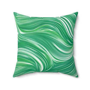 Polyester Square Pillow Abstract Wavy Pattern Comfort Style Dipaliz - Throw Pillows