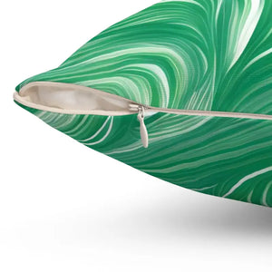 Polyester Square Pillow Abstract Wavy Pattern Comfort Style Dipaliz - Throw Pillows