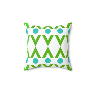 Spun Polyester Square Pillow - Geometric Circles Shapes - Dipaliz - 14’’ × - Pillows