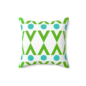 Spun Polyester Square Pillow - Geometric Circles Shapes - Dipaliz - 16’’ × - Pillows