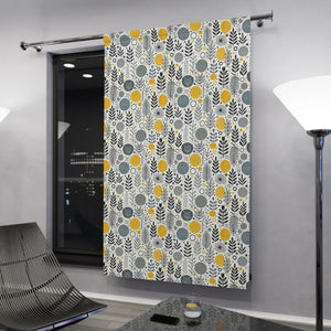 Modern Floral Window Curtain Gray Polka Dot Style - Dipaliz - Blackout / 50’’ × 84’’ - Curtains