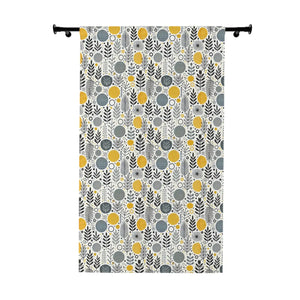 Modern Floral Window Curtain – Gray Polka Dot - Dipaliz - Curtains