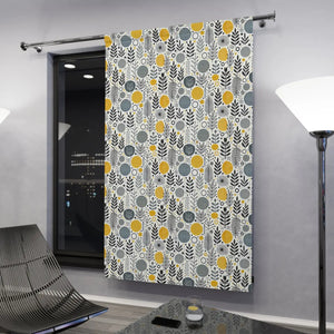 Modern Floral Window Curtain – Gray Polka Dot - Dipaliz - Curtains