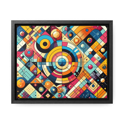 Modern Geometric Gallery Canvas Wraps for Chic Living Spaces - 10″ x 8″ / Black / Premium (1.25″)