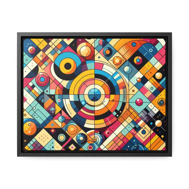 Modern Geometric Gallery Canvas Wraps for Chic Living Spaces - 14″ x 11″ / Black / Premium (1.25″)