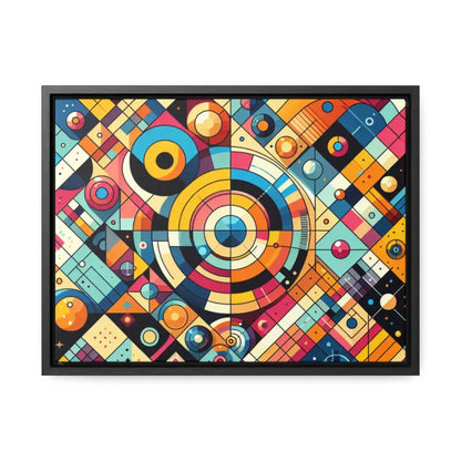 Modern Geometric Gallery Canvas Wraps for Chic Living Spaces - 16″ x 12″ / Black / Premium (1.25″)