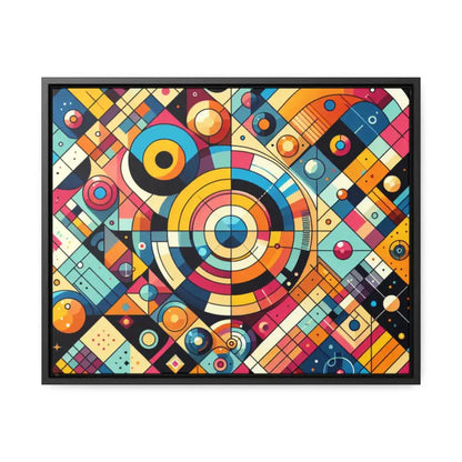 Modern Geometric Gallery Canvas Wraps for Chic Living Spaces - 20″ x 16″ / Black / Premium (1.25″)