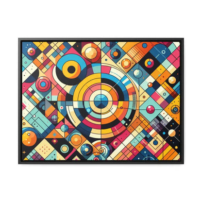 Modern Geometric Gallery Canvas Wraps for Chic Living Spaces - 24″ x 18″ / Black / Premium (1.25″)