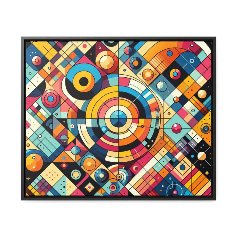 Modern Geometric Gallery Canvas Wraps for Chic Living Spaces - 24″ x 20″ / Black / Premium (1.25″)