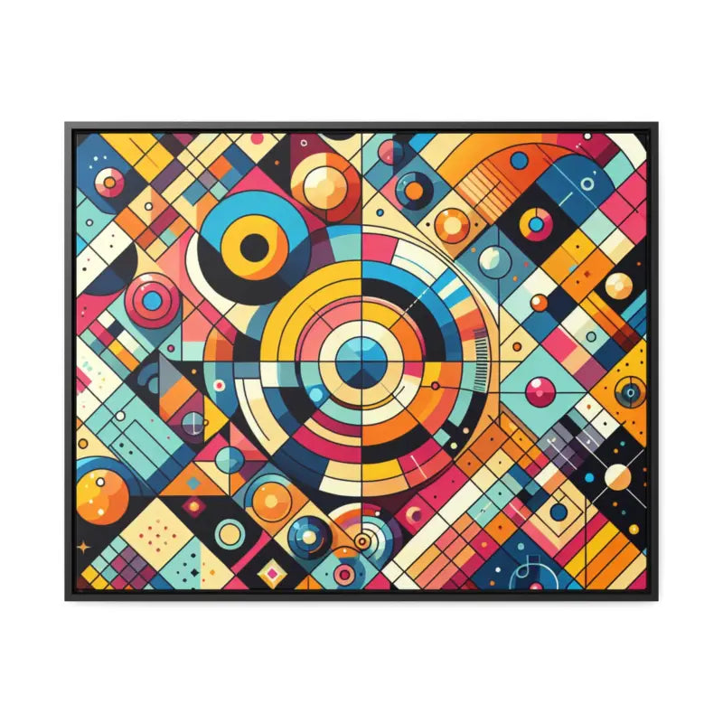 Modern Geometric Gallery Canvas Wraps for Chic Living Spaces - 30″ x 24″ / Black / Premium (1.25″)