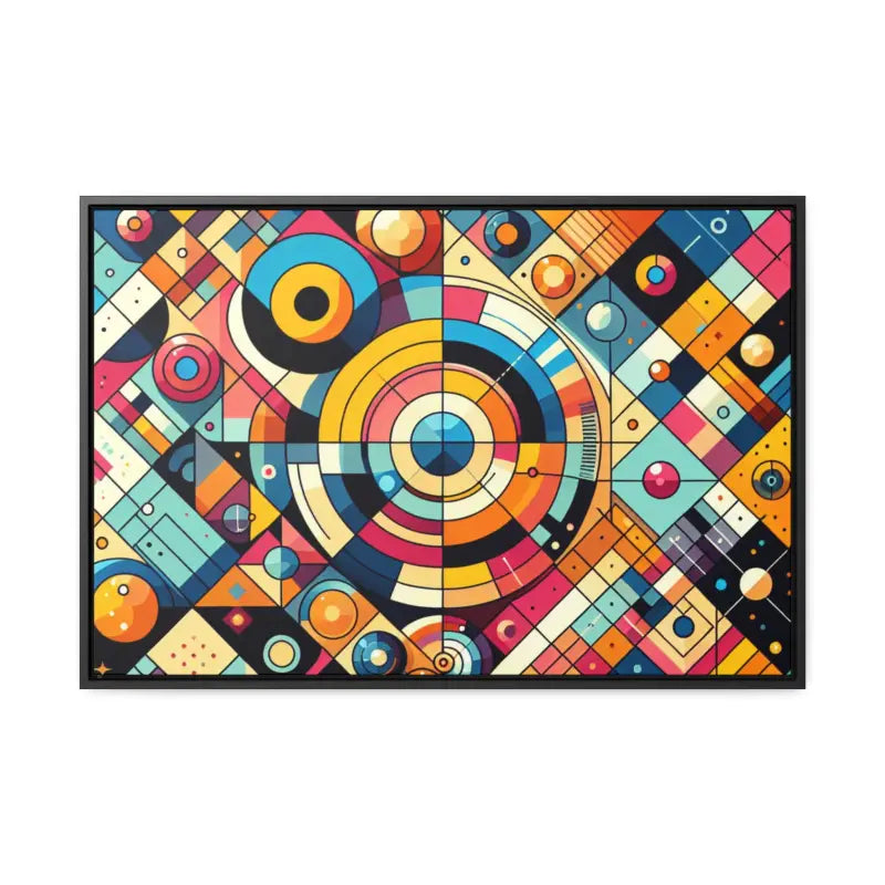 Modern Geometric Gallery Canvas Wraps for Chic Living Spaces - 30″ x 20″ / Black / Premium (1.25″)