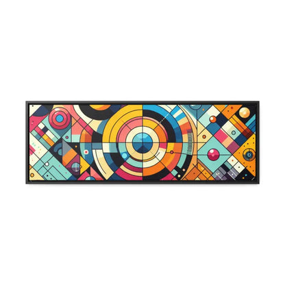 Modern Geometric Gallery Canvas Wraps for Chic Living Spaces - 36″ x 12″ / Black / Premium (1.25″)