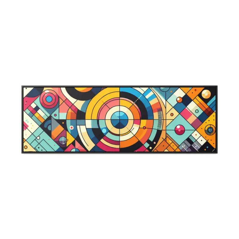 Modern Geometric Gallery Canvas Wraps for Chic Living Spaces - 60″ x 20″ / Black / Premium (1.25″)