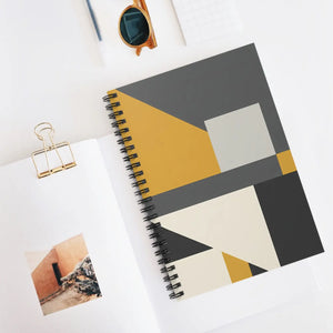 Modern Geometric Spiral Notebook - Metal Binding - Dipaliz - Journals