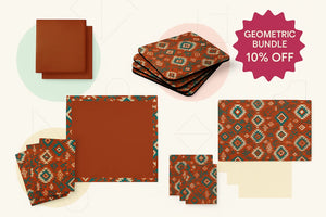 Modern geometric with pastel shapes