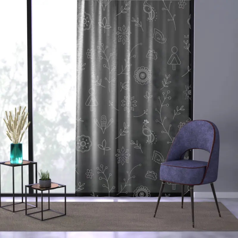 Nature Line Art Curtains: Elevate your Home Decor Instantly - Sheer / White / 50’’ × 84’’