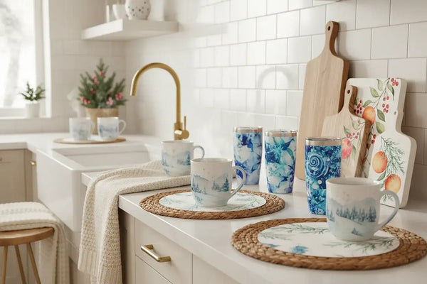 Modern winter kitchen scene