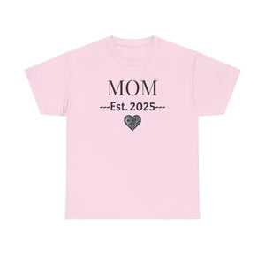 Deluxe T-shirt Mom Established 2025 Heavy Cotton Unisex Tee - Dipaliz - Light Pink / s - T-shirts