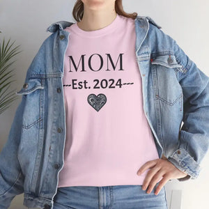 Mom Unisex Heavy Cotton Tee 2024 New Parent Gift - Dipaliz - T-shirts