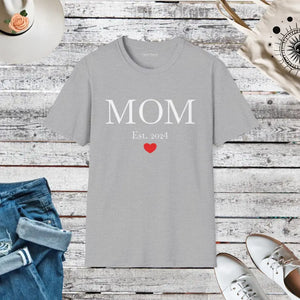 Mom Established 2024 Softstyle Tee - New Gift - Dipaliz - Sport Grey / s - T-shirts