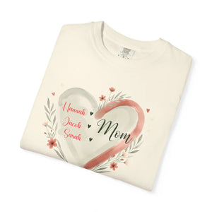 Relaxed Heart Floral Tee - Mom Established 2026 - Dipaliz - T-shirts - m