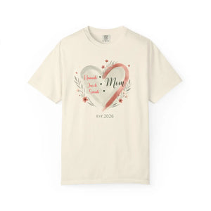 Relaxed Heart Floral Tee - Mom Established 2026 - Dipaliz - T-shirts - m
