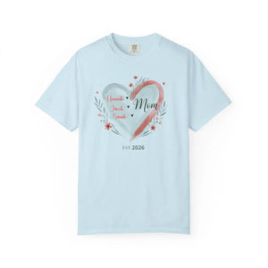 Relaxed Heart Floral Tee - Mom Established 2026 - Dipaliz - T-shirts - m