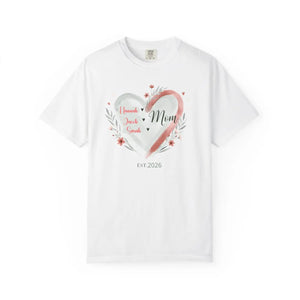 Relaxed Heart Floral Tee - Mom Established 2026 - Dipaliz - T-shirts - m