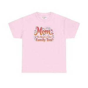Mom Family Tree Heavy Cotton Tee - Unisex Comfort - Dipaliz - Light Pink / s - T-shirts