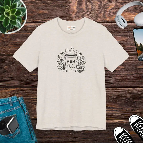 Mom Fuel Unisex Jersey Short Sleeve Tee - Casual Comfort - Dipaliz - Xs / Heather Dust - T-shirt
