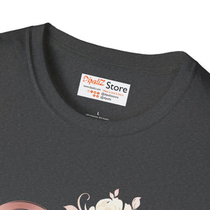 Custom Personalized Mom Heart Floral Tee Cotton - Dipaliz - T-shirts - m