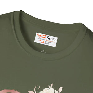 Custom Personalized Mom Heart Floral Tee Cotton - Dipaliz - T-shirts - m