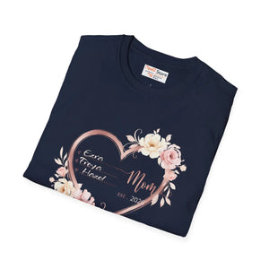 Custom Personalized Mom Heart Floral Tee Cotton - Dipaliz - T-shirts - m