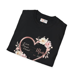 Custom Personalized Mom Heart Floral Tee Cotton - Dipaliz - T-shirts - m